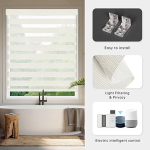 SAMADHI Smart Motorized Automat <b>Window</b> <b>Shades</b> Blackout Curtain Fabric Roller Blind zebra Blinds for <b>Window</b> - Product Image 4