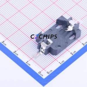 BS-06-B4BK013 Button & Strip Battery Connector SMD Connector Battery Holder CR2032 Phosphor Bronze Tin - Product Image 1