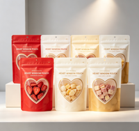 Sachet d'emballage alimentaire en plastique laminé avec fenêtre transparente et fermeture éclair, imprimé sur mesure, pour viande séchée, stérilisation