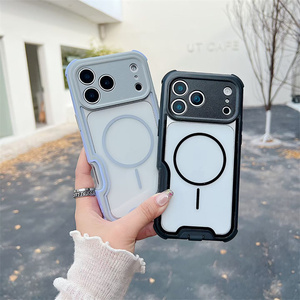 Funda Magnética <span class=keywords><strong>4</strong></span> <span class=keywords><strong>en</strong></span> <span class=keywords><strong>1</strong></span> a Prueba de Golpes con Airbag y Cobertura Total 360° para iPhone 17 Pro Max 18 16 15 14 - Product Image 1