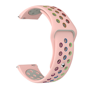 Correa de Reloj Deportiva Universal de Silicona de Doble Color Arcoíris de 20/22 mm para Relojes Inteligentes Samsung, Huawei y Garmin - Product Image 5