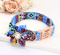 Accessoires de fleurs bijoux colliers en métal or Rose adresse jointe gravé sublimation animal de compagnie Logo personnalisé collier de luxe pour chien