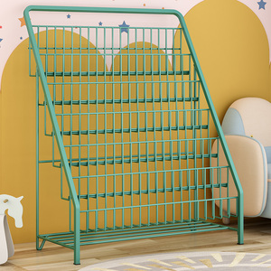 Estantería para sala <span class=keywords><strong>de</strong></span> estar para niños y niños pequeños, piso <span class=keywords><strong>simple</strong></span>, múltiples capas, con imagen <span class=keywords><strong>de</strong></span> bebé, libros <span class=keywords><strong>de</strong></span> almacenamiento, 9896 - Product Image 6