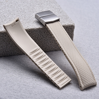 Bracelet de montre en caoutchouc FKM incurvé MZDTIMK CTS 18 19 20 21 22 24 mm à libération rapide