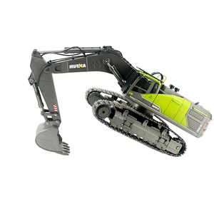 Excavatrice RC HUINA 1593 1/14 en alliage métallique, tracteur à chenilles d'ingénierie, voiture télécommandée électrique 2.4G, jouets de véhicules RC pour enfants - Product Image 3