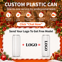 Boîtes à café en plastique PET transparentes avec couvercles faciles à ouvrir pour le café glacé de Noël et les boissons festives