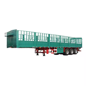 Semirremolque de 3 ejes y 80 toneladas de alta resistencia con valla de carga de acero, superventas de fábrica - Product Image 1