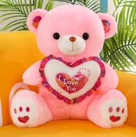 Peluche Ours en Peluche Cœur d'Amour Coloré pour la Saint-Valentin, Vente en Gros d'Usine
