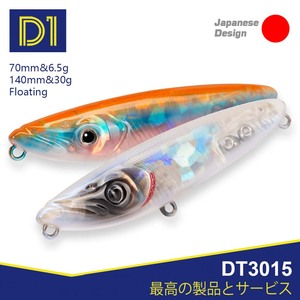 Esche Galleggianti da Pesca: Walk the Dog, Pencil, Stickbait Galleggianti e Subacquee per Acqua Salata, per la Pesca di Grossi Predatori come Spigola e Trota, Accessori - Product Image 1