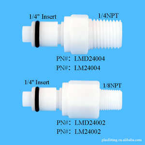 JU Universal 1/4 1/8NPT rosca macho adaptador de plástico de desconexión rápida insertar acoplamiento - Product Image 2