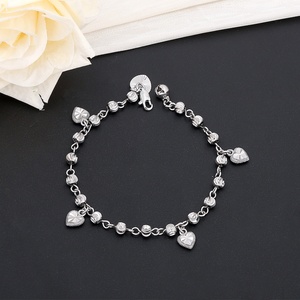 JXX Factory Direct Women's Fashion <b>Charm</b> <b>Bracelet</b> <b>Silver</b> Plated Heart Chain Style - Product Image 4