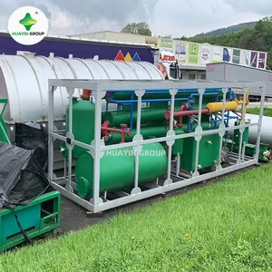 Huayin advanced waste tyre plastic pyrolysis plant with CE ISO