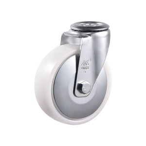 VIMA Heavi Duti 3.5 4 5 6,5 8 Zoll Gewinde Lenk rolle Rad bremse PP White Industrial <span class=keywords><strong>Caster</strong></span> für Wagen - Product Image 6