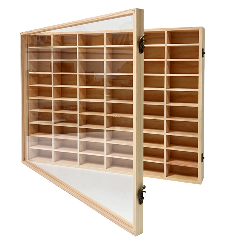 Alsino v13 Meuble vitrine étagère armoire murale de rangement pour collection de figurines et voitures miniatures 100 cm