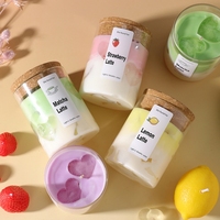 Elegantes, einzigartiges, farbenfrohes Glasgefäß mit Korkdeckel für Matcha, Eiskaffee, Kerzen – ideal für moderne Heimdekoration, Geschenke, Diwali, Bars, handgefertigt