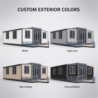 Maison conteneur extensible à énergie solaire 20ft 40ft, maison modulaire préfabriquée hors réseau, fabricant OEM/ODM certifié CE ISO9001 pour le glamping