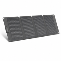 Nouveau panneau solaire portable flexible 40W 2026, design pliable, efficacité 23%, noir, double ports de sortie, affichage numérique, personnalisable