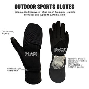 Guanti Sportivi OEM Personalizzabili con Touchscreen, Protezione Pioggia, Fascia Riflettente al Polso, Caldi, Antivento, Dita Separate per Snowboard - Product Image 2