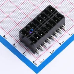 DB2ERHBG-3.81-2*8P-BK Plug-in Terminal Block Bent Lead Through Hole,P=3.81mm Board-to-Board / Socket - Closed Snap Fixing 2x8P - Product Image 1