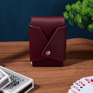 Single Deck PU Leather <b>Playing</b> <b>Card</b> Holder Protector Durable Poker Case Multipurpose Wallet Coin Pouch for Board Games - Product Image 4