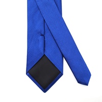 Cravate pour homme de bonne qualité, mode décontractée, vente en gros, faite à la main, en soie pure, tissée sur mesure, luxe, couleur unie bleue