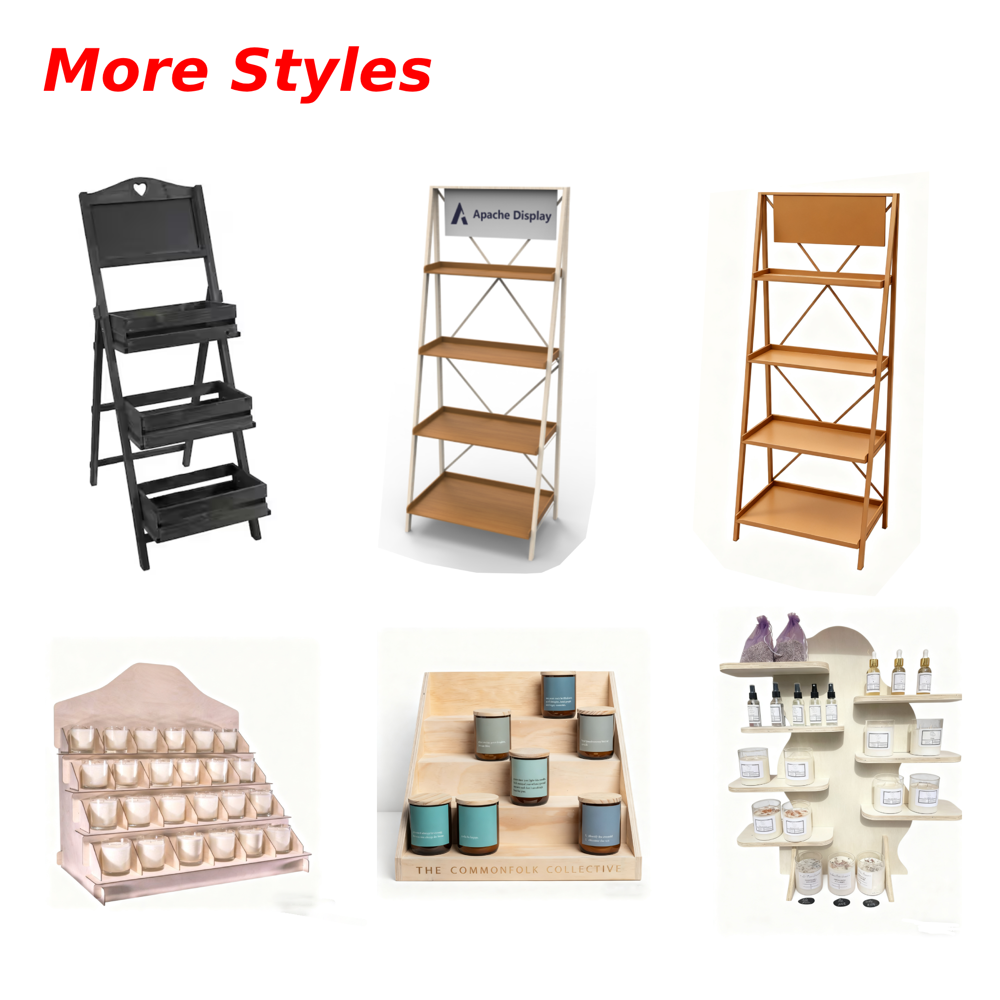 Apache Custom Wooden Candle Display Stand Display Rack for Supermarket & Candle Retail & Candle Store — view 5
