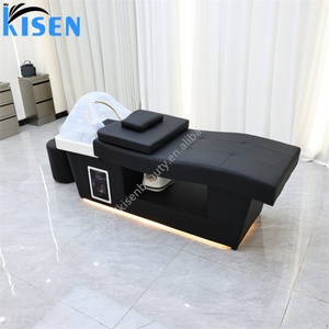 Lit de spa capillaire japonais Kisen Zen-flow, table de massage pour shampoing, machine à laver les cheveux, mobilier de salon de luxe avec lumière LED en promotion - Product Image 5