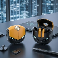 Écouteurs Intra-Auriculaires TWS Modèle Exclusif S45 avec Réduction de Bruit Active (ANC), Indicateur de Batterie LED, Mode Jeu à Faible Latence, Éclairage RVB et Application Audio HeyLink
