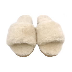 Women's Flat Sandals Memory Foam Fuzzy Open Toe House <strong>Slippers</strong> <strong>Mules</strong> Indoor Outdoor <strong>Ladies</strong> Slip on Fur Slide <strong>Slippers</strong> - Product Image 2