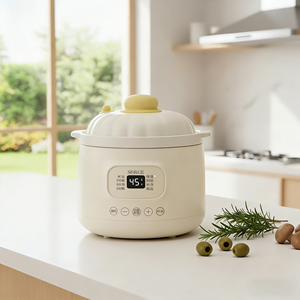Casserole électrique à micro-pression programmable de 1,2 L avec couvercle en céramique et minuterie numérique pour usage domestique - Product Image 3