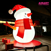 Bonhomme de neige gonflable géant de 3,5 m avec éclairage LED, décoration de Noël pour événements extérieurs, affichage dans les centres commerciaux