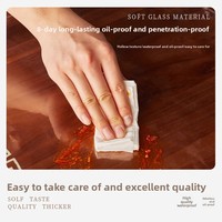 Nouveau tapis de table à manger/à café en PVC de style chinois, transparent, souple, imperméable, résistant à l'huile, résistant à la chaleur, lavable, sans motif, fabriqué en Chine