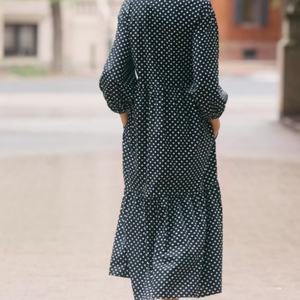 Vestido Midi Casual con Bordado Floral, Transpirable y Ecológico, con Lazos de Encaje y Decoración Calada para el Verano - Product Image 2