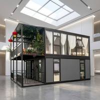 Maison mobile moderne sur roues, design pratique de type caravane pour chambre, salon et salle de bain - Structure en acier