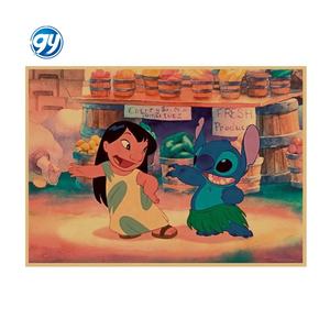 <span class=keywords><strong>Poster</strong></span> Anime Lilo & Stitch, Decorazione Murale Retrò in Carta Kraft per Cameretta Bambini e Dormitorio, Dipinto Decorativo Cartoon 635 - Product Image 5