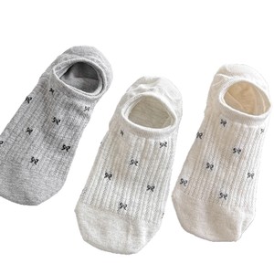 Invisible Seamless Thin <b>Socks</b> With Bow Pattern <b>Breathable</b> Women's Short <b>Socks</b> For Spring Summer Wear - Product Image 3