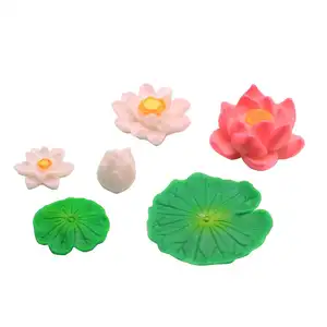 Creative Resin Lotus Flower Outdoor Garden Pond Decorative Simulation Lotus Flower Sculpture Home Garden Fish Decor Ornam