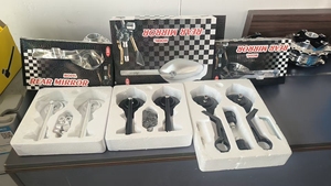 <span class=keywords><strong>Rétroviseur</strong></span> de moto universel en aluminium à motif carbone arc-en-ciel à lame pliante - Product Image 2
