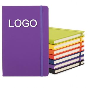 Custom Logo PU Leather Cover A5 Notebook With Elastic Band Student Stationery Diary <b>Notepad</b> Business Promotion Gift - Product Image 1