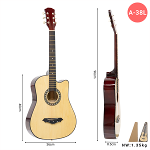 Lebeth A-38LS Nhà Máy <span class=keywords><strong>Guitar</strong></span> Kit Nhạc Cụ 6 Dây 38 Inch Acoustic <span class=keywords><strong>Guitar</strong></span> - Product Image 2