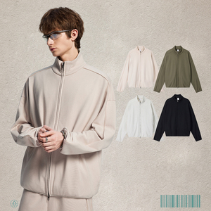 Hongyuapparel OEM Custom Logo Zipper Jacket 450Gsm Terry Casual Solid Blank Zip <strong>oodie</strong> For Men - Product Image 2
