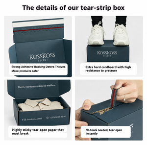 Caja de Envío Auto-sellable con Tira de Desgarre, de Cartón Corrugado Reciclable para Embalaje, Impresión Personalizada con Logo - Product Image 2