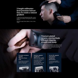 Cortadora de Pelo Xiaomi 3W, Recargable por USB, Batería de Iones de Litio de 2000mAh, Plástico, Resistente al Agua IPX7, Cuchillas de Cerámica Recubiertas de Titanio, Uso Doméstico - Product Image 4