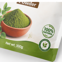 Sachet Doypack en plastique imprimé personnalisé, refermable à fermeture éclair, anti-odeur, pour poudre de Matcha