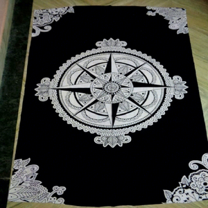Nouvelles draps de lit/tapisseries murales en coton tricoté imprimé mandala, lavables, vente en gros en provenance d'Inde - Product Image 1