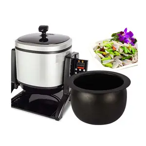 One person can operate 5 automatic robot stir fry cooking machine drum cooking machine