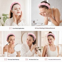 Headband Oval Beludru Wanita High-End Mewah Ringan Mahkota Tinggi Anti-Selip untuk Mencuci Muka Gaya Korea Musim Gugur Musim Dingin Cloud
