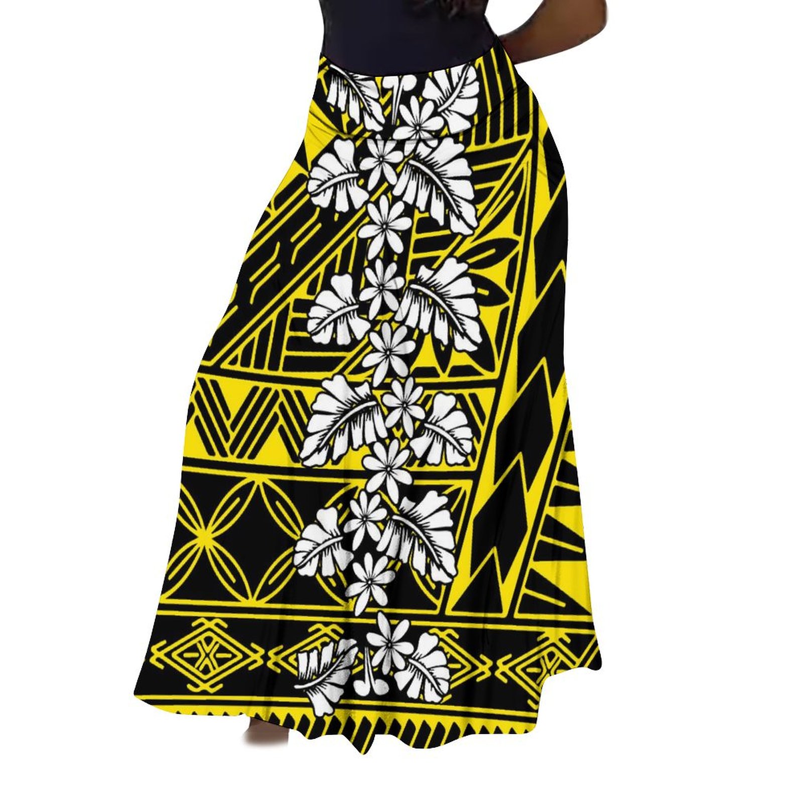 New Design Custom Polynesian Womens Long Skirts Dance Costume Beach Holiday Dress Maxi Skirt High Waist A Line Skirts For Women