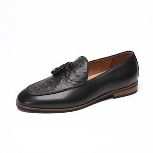 Mocasines de Cuero con Flecos de Alta Calidad para Otoño, Zapatos de Hombre con Diseño Artesanal de Lujo para Oficina y Carrera Profesional - Product Image 6