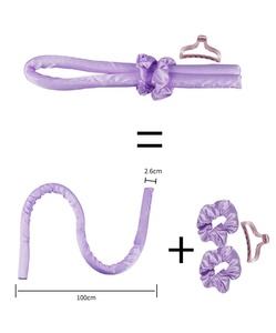 Pas de chaleur Satin chouchou ruban éponge sans fil bigoudi ensemble bigoudis sans fil Flexi sans chaleur tige de curling <span class=keywords><strong>bandeau</strong></span> <span class=keywords><strong>pour</strong></span> <span class=keywords><strong>cheveux</strong></span> - Product Image 2